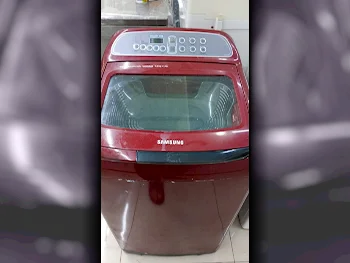 غسالة ملابس & الكل في واحد سامسونج \  غسالة تحميل علوي  أحمر