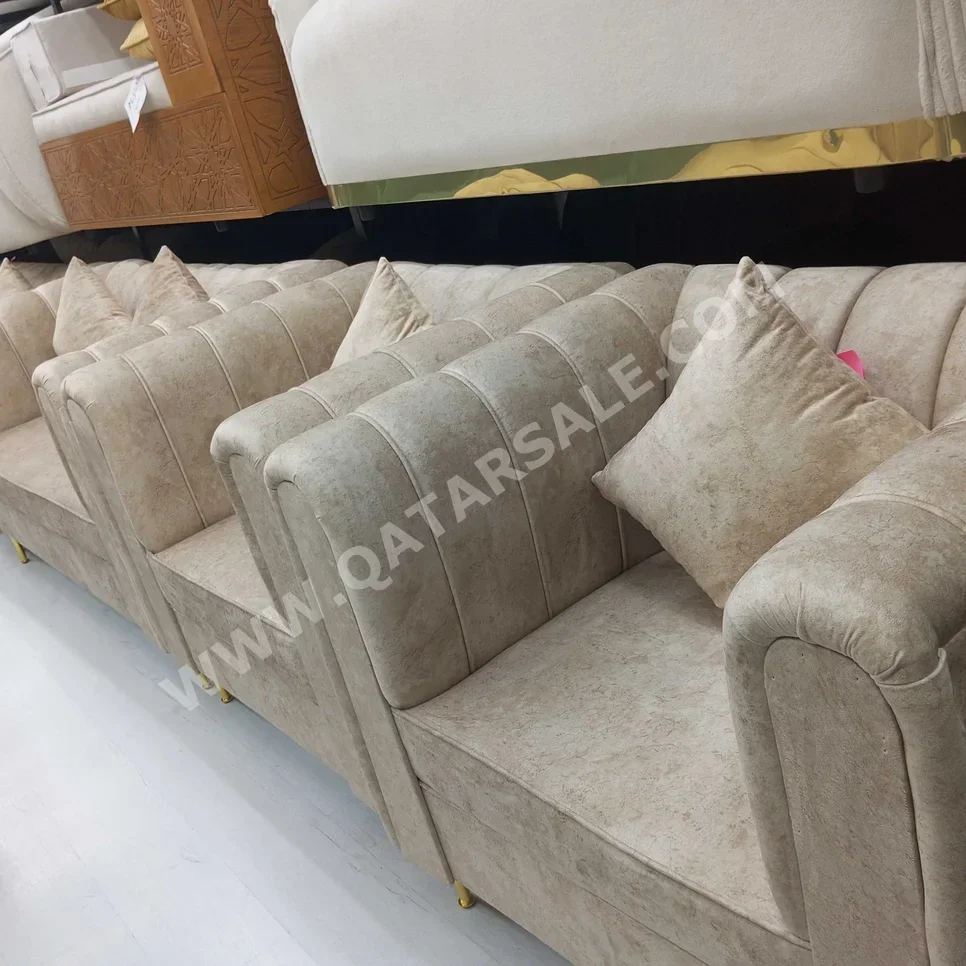 Sofas, Couches & Chairs Sofa Set  - Fabric  - Beige