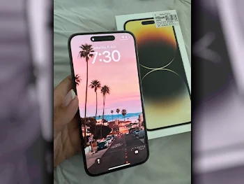 ابل  - ايفون 14  - برو ماكس  - ذهبي  - 128 جيجابايت  - تحت الضمان