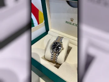 ساعات - رولكس  - ساعات ميكانيكية  - اللون الرمادي  - ساعات نسائي