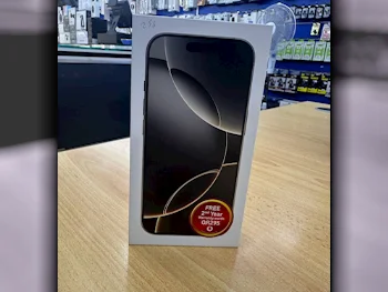 ابل  - ايفون 16  - برو ماكس  - ذهبي  - 256 جيجابايت  - تحت الضمان