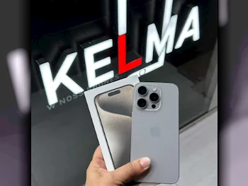 ابل  - ايفون 15  - برو ماكس  - تيتانيوم طبيعي  - 1 تيرابايت