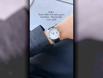 ساعات - رولكس  - ساعات ميكانيكية  - أبيض  - ساعات للجنسين