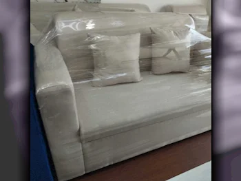 الأرائك والكنب والكراسي لايف ستايل  طقم كنب  - قماش  - اللون البيج