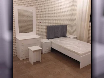 Beds - Single  - Gray  - With Bedside Table