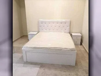 Beds - Single  - White  - Mattress Included  - With Bedside Table