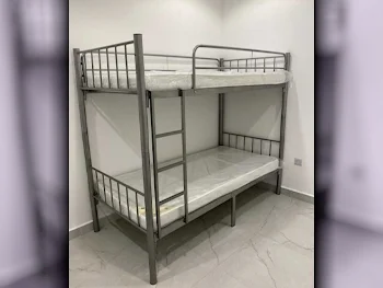 Beds - Double bunk  - Gray  - Mattress Included
