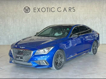 Genesis  G80  2018  Automatic  112,000 Km  6 Cylinder  Rear Wheel Drive (RWD)  Sedan  Blue  With Warranty