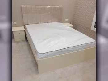 Beds - Queen  - Yellow  - Mattress Included  - With Bedside Table