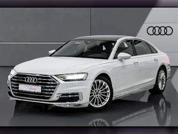 Audi  A8  3.0  2021  Automatic  42,000 Km  6 Cylinder  All Wheel Drive (AWD)  Sedan  White