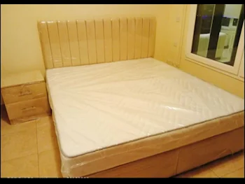Beds - King  - Yellow  - Mattress Included  - With Bedside Table