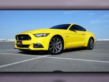 Ford  Mustang  GT  2016  Automatic  66,000 Km  8 Cylinder  Rear Wheel Drive (RWD)  Coupe / Sport  Yellow