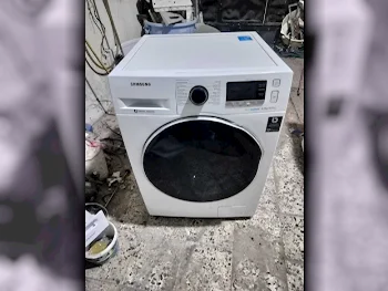 مجموعات الغسالات والمجففات سامسونج \  8 كغ  أبيض  غسالة بالبخار  مجفف بخار  مع التسليم  مع التركيب  غسالة تحميل أمامي  كهرباء