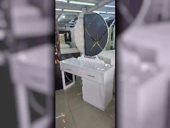 Wardrobes & Dressers - Doha Furniture  - Dressing Table, Mirror, Chair & 2 Shelving Units  - White