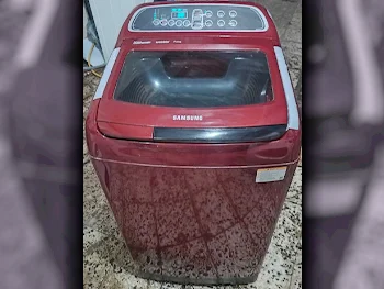 غسالة ملابس & الكل في واحد سامسونج \  غسالة تحميل علوي  أحمر
