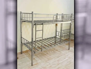 الأسّرة - مزدوج  - اللون الرمادي  - متضمنة المرتبة