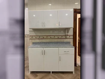 أدراج وخزائن المطبخ - أبيض  - قطر