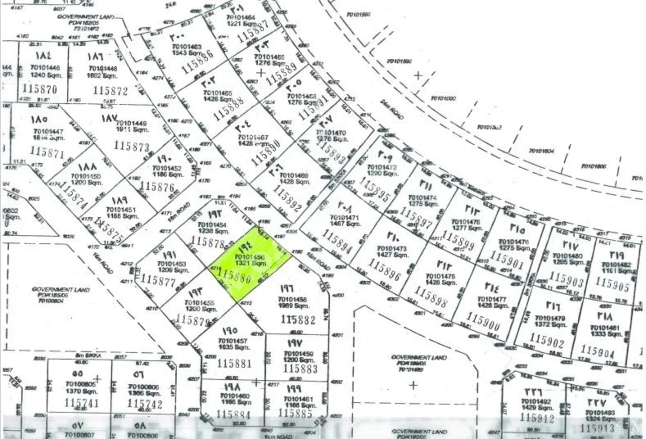 Lands For Sale in Al Daayen  - Rawdat Al Hamama  -Area Size 1,321 Square Meter