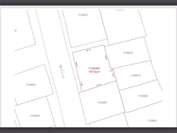 اراضي للبيع في أم صلال  - الخريطيات  -المساحة 743 متر مربع