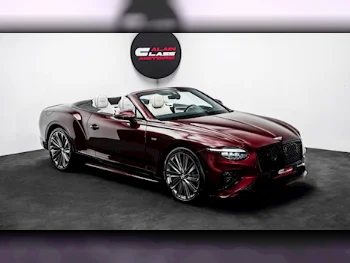 بنتلي  كونتيننتل  جي تي سي  2025  اوتوماتيك  145 كم  8 سلندر  دفع كلي مستمر  كشف  عنابي