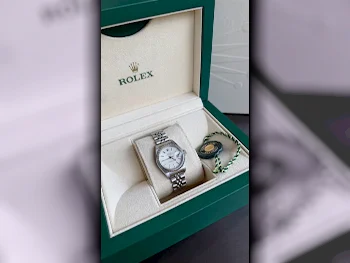 ساعات - رولكس  - ساعات ميكانيكية  - فضة  - ساعات نسائي