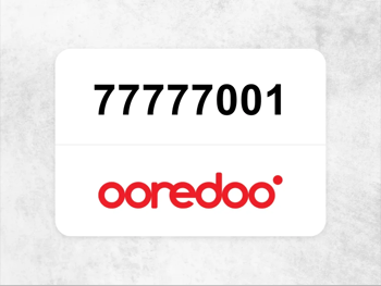 77777001  جوال اوريدو