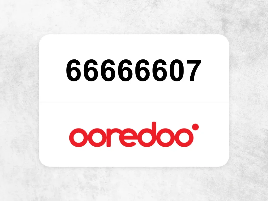 جوال اوريدو  66666607