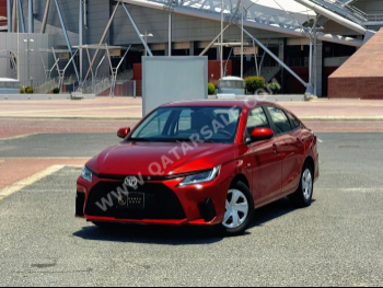 Toyota  Yaris  2023  Automatic  8,400 Km  4 Cylinder  Front Wheel Drive (FWD)  Sedan  Red  With Warranty