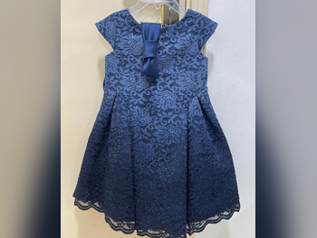 ملابس أطفال ايطاليا  أزرق  قطن \  فساتين \  سمول \  6-7 سنوات  البنات