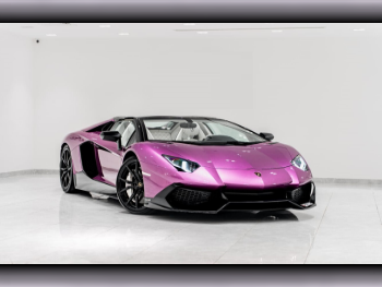 Lamborghini  Aventador  Roadster  2015  Automatic  47,000 Km  8 Cylinder  Rear Wheel Drive (RWD)  Convertible  Purple