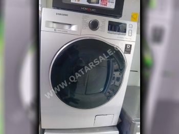 غسالة ملابس & الكل في واحد سامسونج \  غسالة تحميل أمامي  اللون الرمادي