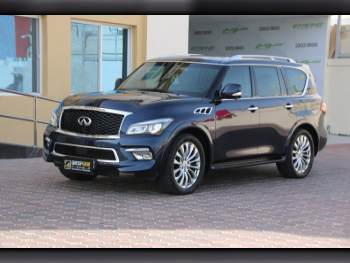 Infiniti  QX  80  2017  Automatic  83,000 Km  8 Cylinder  Four Wheel Drive (4WD)  SUV  Blue