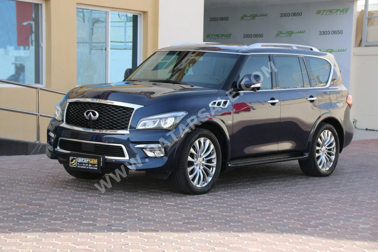 Infiniti  QX  80  2017  Automatic  83,000 Km  8 Cylinder  Four Wheel Drive (4WD)  SUV  Blue