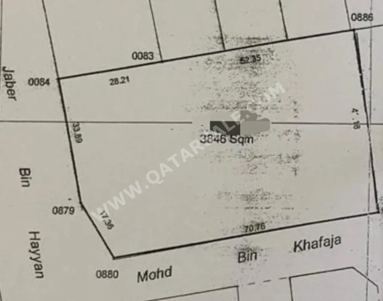 Lands For Sale in Doha  - Airport  -Area Size 3,846 Square Meter