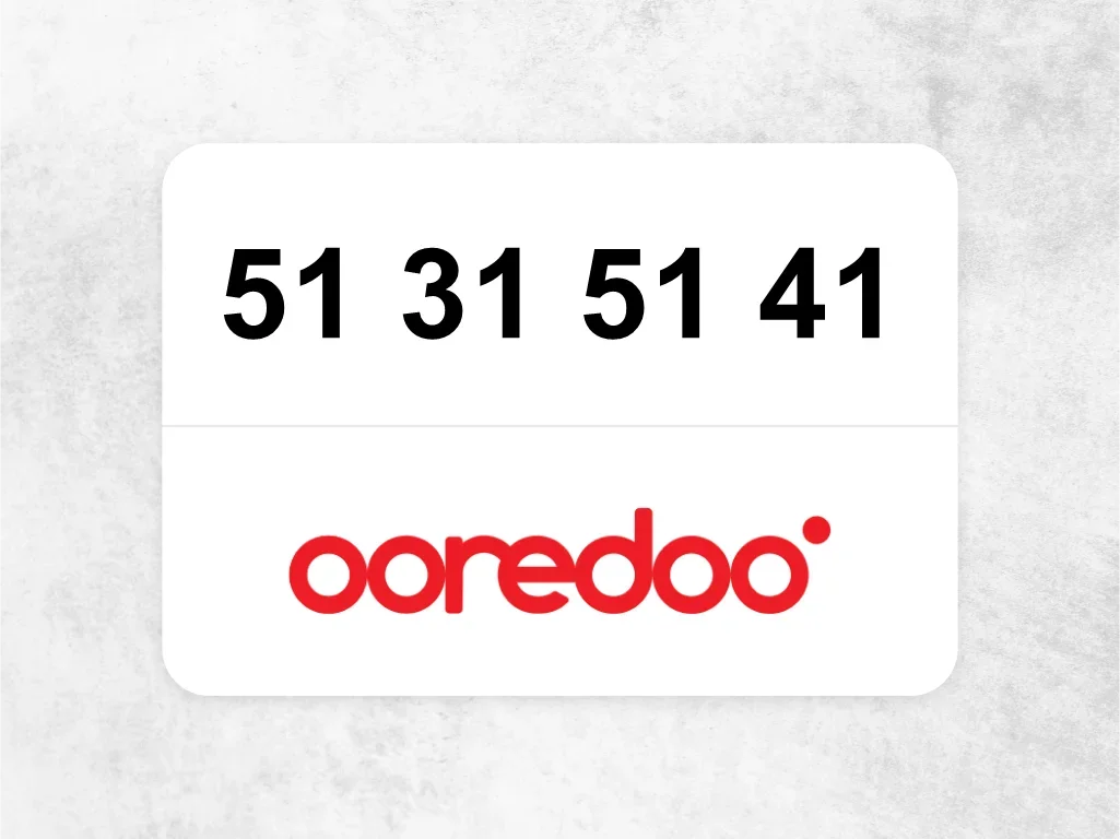 Ooredoo Mobile Phone  51 31 51 41