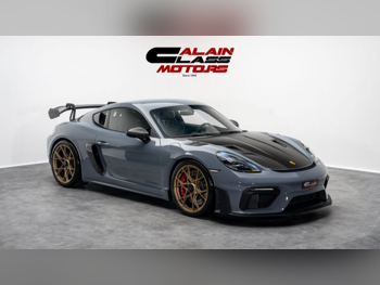 بورش  كايمان  جي تي 4  2025  اوتوماتيك  38 كم  6 سلندر  دفع خلفي  كوبيه \ سبورت  رمادي  تحت الضمان