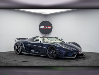 Koenigsegg  Regera  2019  Automatic  770 Km  8 Cylinder  Rear Wheel Drive (RWD)  Convertible  Blue  With Warranty