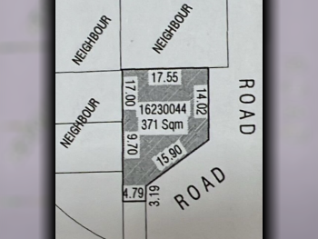 اراضي للبيع في الدوحة  - الغانم  -المساحة 371 متر مربع