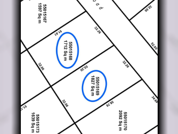 اراضي للبيع في الريان  - الوعب  -المساحة 1,827 متر مربع