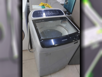 غسالة ملابس & الكل في واحد سامسونج \  غسالة تحميل علوي  فضة