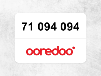 71 094 094  Ooredoo Mobile Phone