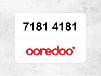 7181 4181  Ooredoo Mobile Phone