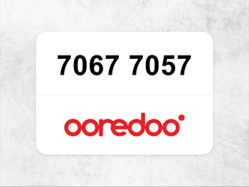 Ooredoo Mobile Phone  7067 7057