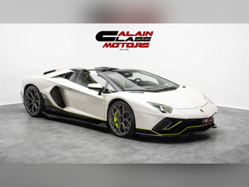 Lamborghini  Aventador  Roadster  2022  Automatic  140 Km  12 Cylinder  Rear Wheel Drive (RWD)  Convertible  White  With Warranty