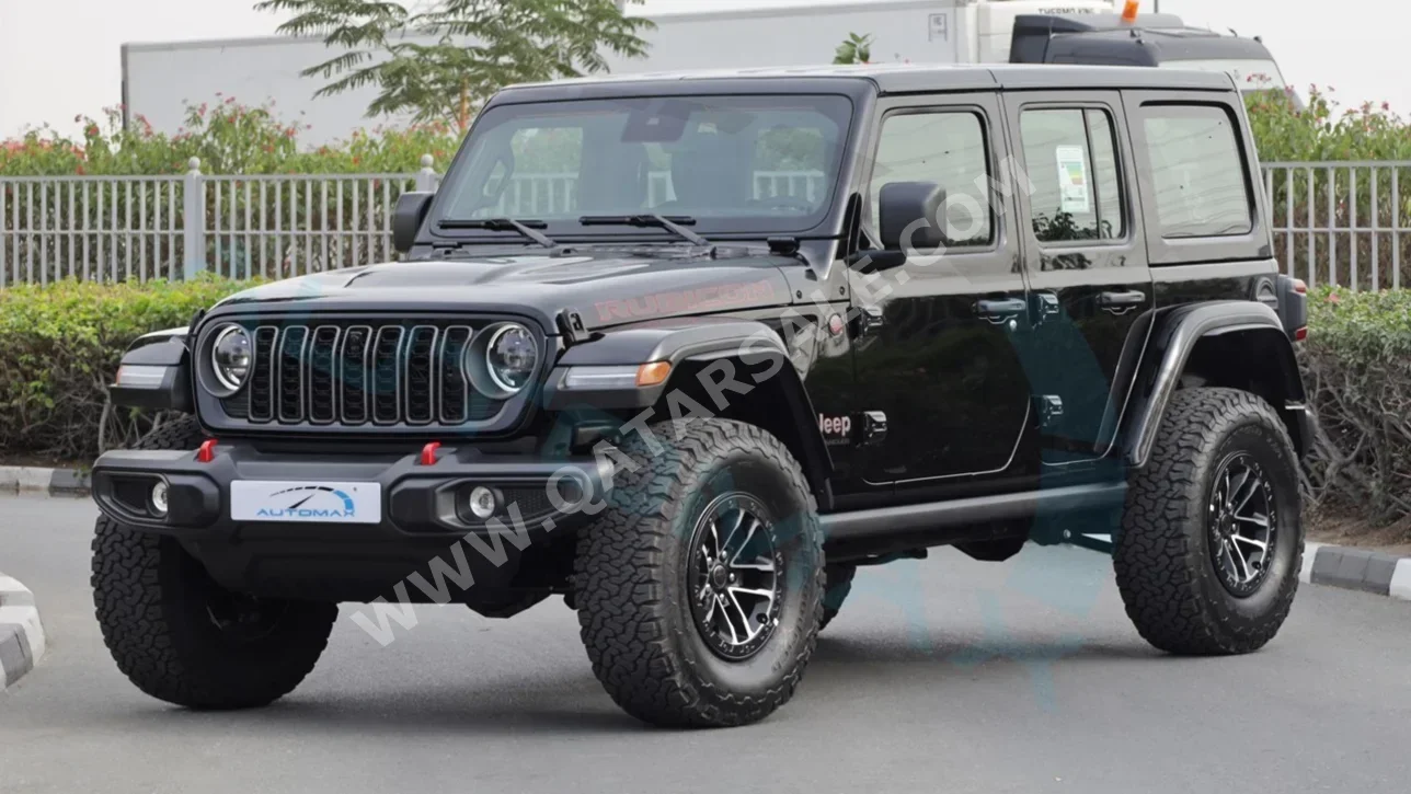 جييب  رانجلار  روبيكون  2025  اوتوماتيك  12 كم  4 سلندر  دفع رباعي  اس يو في  أسود  تحت الضمان