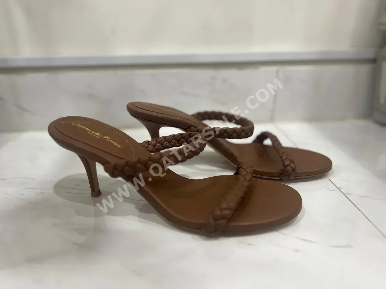 Slippers / Sandals Genuine Leather  Brown Size 42  Women