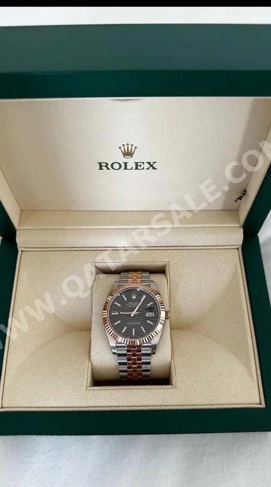 ساعات - رولكس  - ساعات ميكانيكية  - بنى  - ساعات رجالي