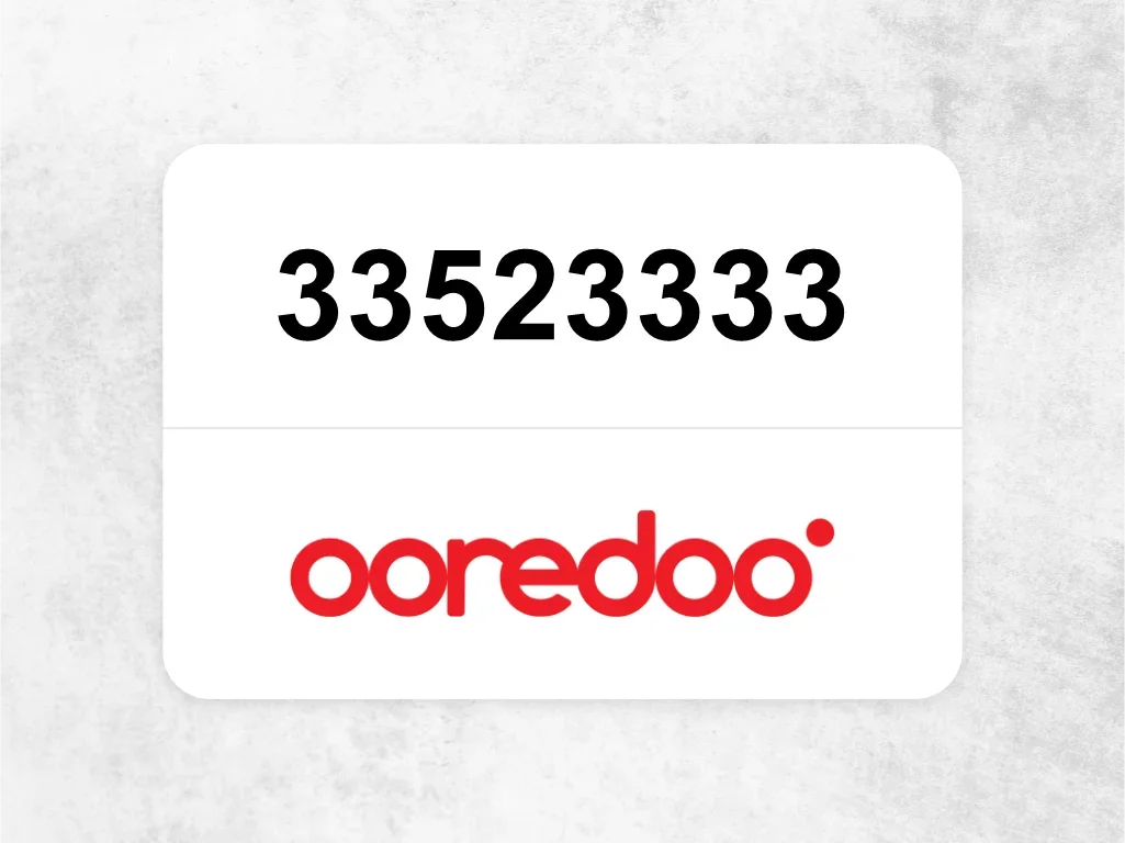 Ooredoo Mobile Phone  33523333