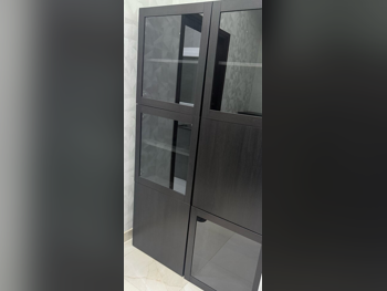 مكتبات و وحدات رفوف وحدة رفوف مع أبواب  - ايكيا  - بني غامق