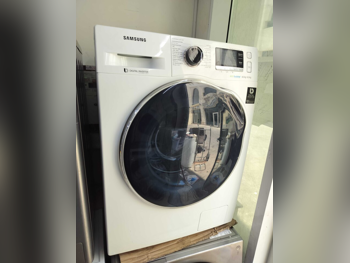 غسالة ملابس & الكل في واحد سامسونج \  غسالة تحميل أمامي  أبيض